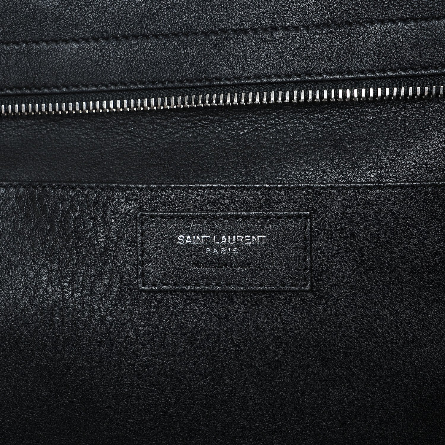 Saint Laurent Smooth Calfskin Python Monogram Downtown Cabas Black Grey 7 of 8