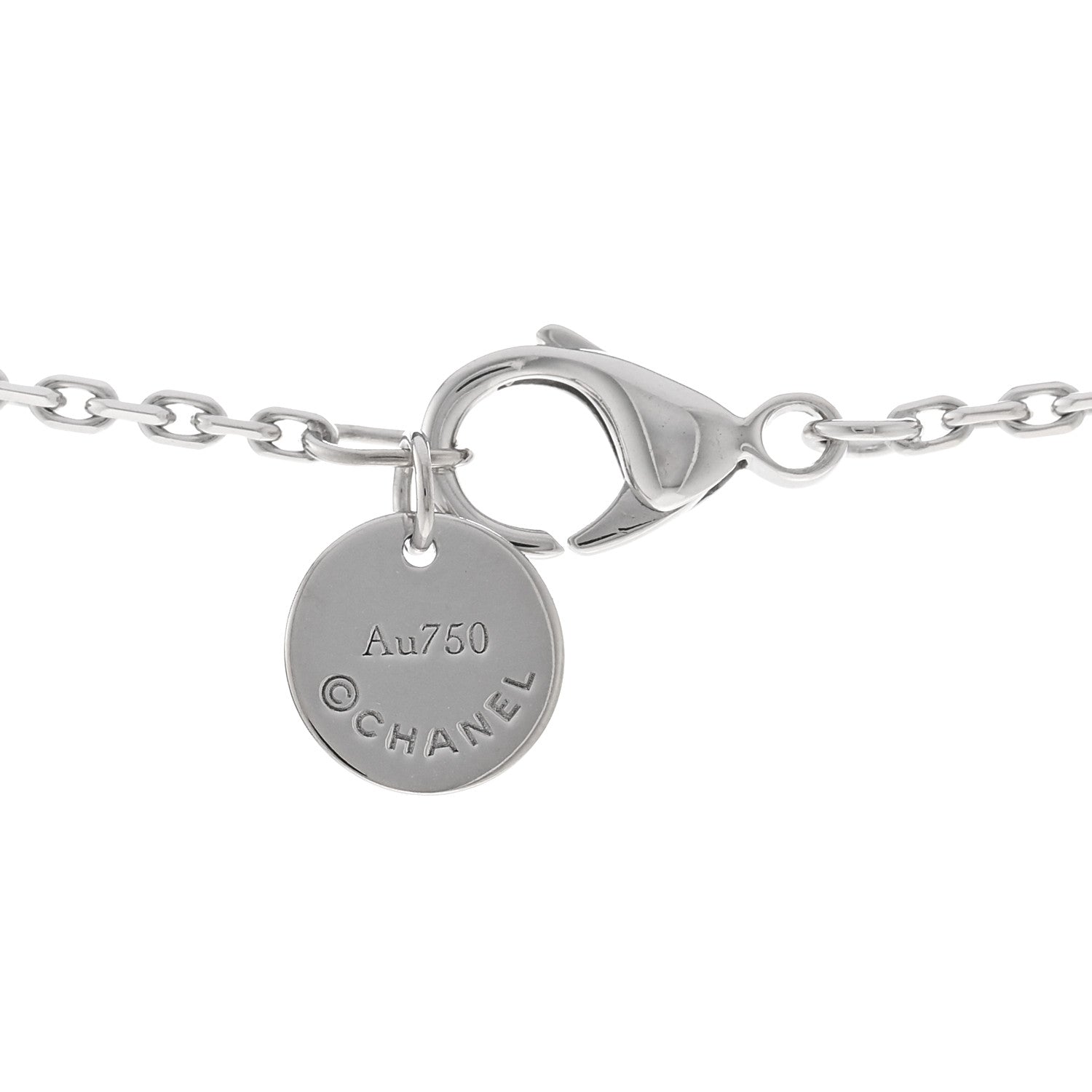 Chanel 18K White Gold Ceramic Ultra Pendant Necklace White 4 of 4
