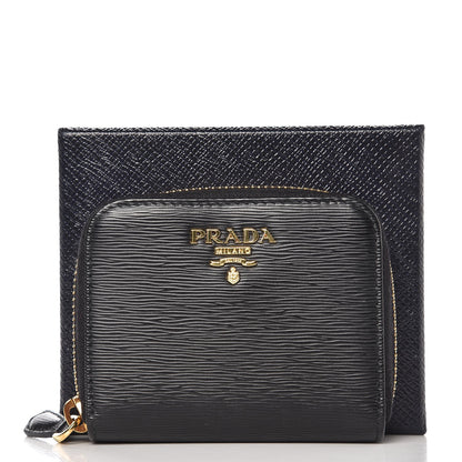 Prada Vitello Move Metal Coin Purse Nero Black 7 of 7
