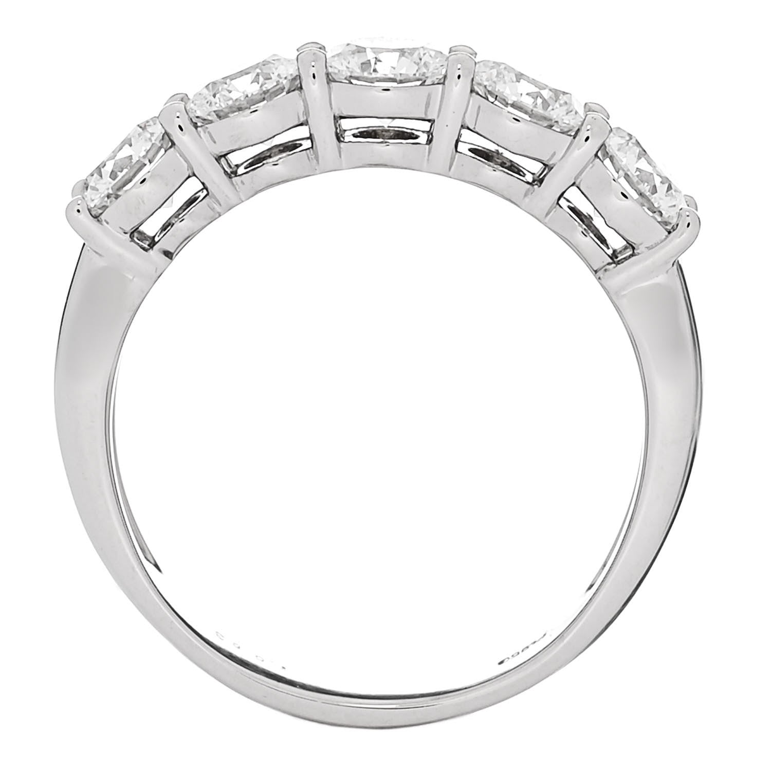 Parker & West by FASHIONPHILE Platinum Diamond 1.58ct Half Eternity Band Ring  53 6.25 5 of 9