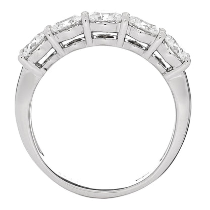 Parker & West by FASHIONPHILE Platinum Diamond 1.58ct Half Eternity Band Ring  53 6.25 5 of 9