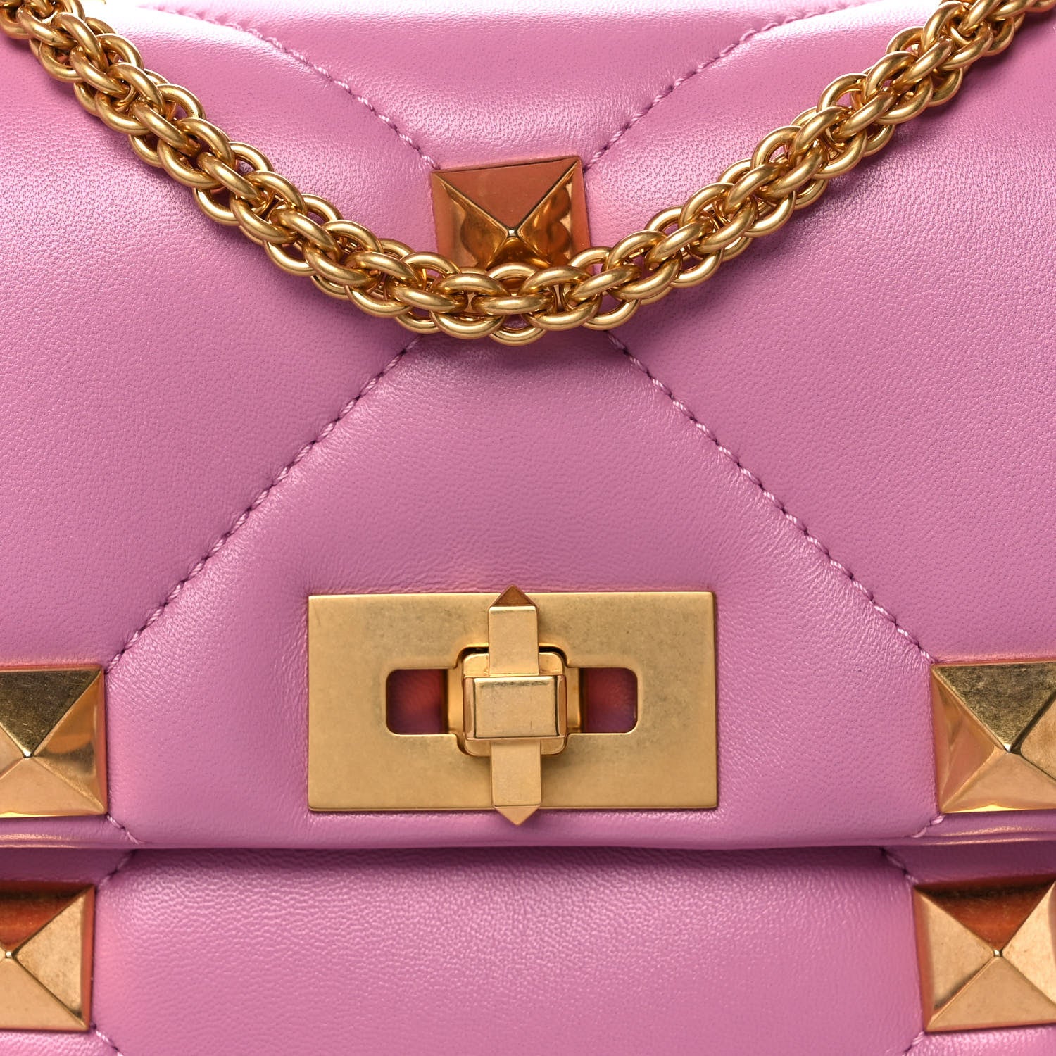 Valentino Garavani Nappa Large Roman Stud Shoulder Bag Giacinto 8 of 11
