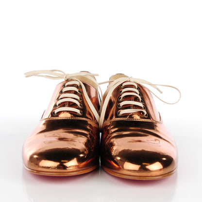 Christian Louboutin Metallic Mirror Fabric Fred Oxfords 39 Version Bronze 2 of 8