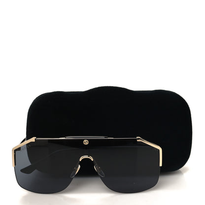 Gucci Metal Rimless Square Sunglasses GG0291S Black Gold 8 of 8