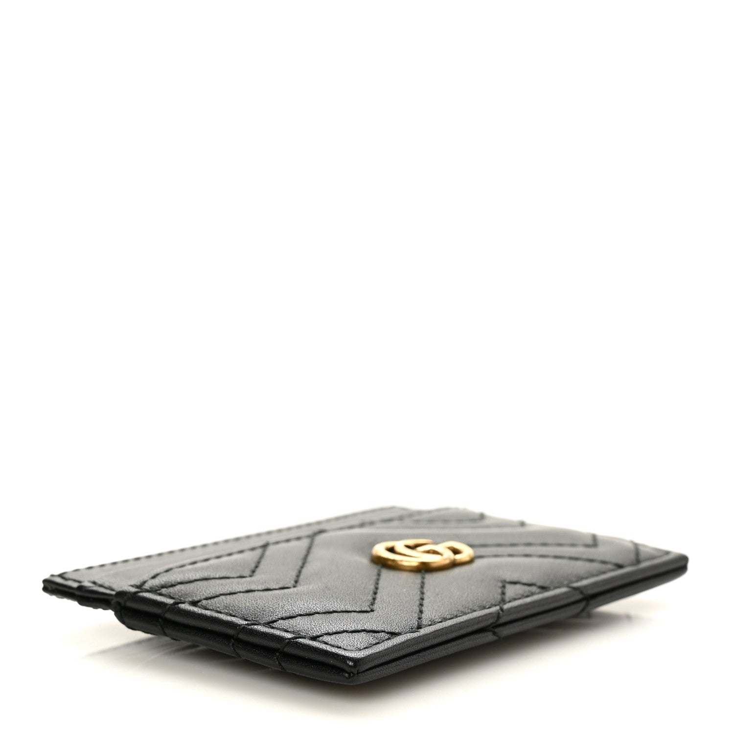 Gucci Calfskin Matelasse GG Marmont Card Holder Black 4 of 6