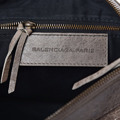 Balenciaga Agneau Classic Hardware Flat Handle Clutch Gris Poivre 6 of 9