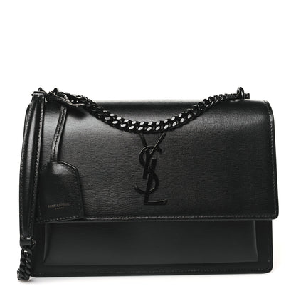 Saint Laurent Calfskin Medium Monogram Monochrome Sunset Black 1 of 11