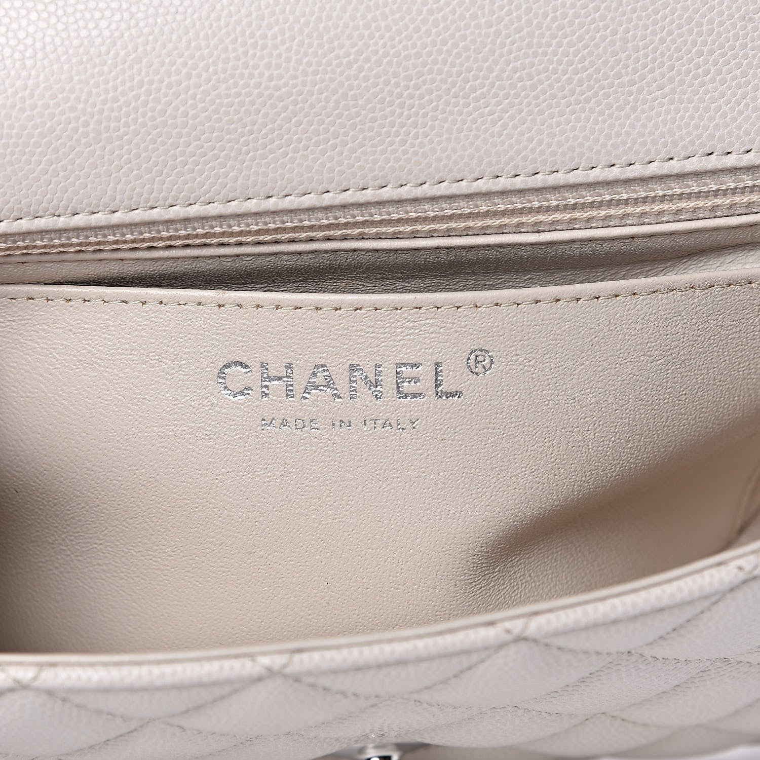 Chanel Caviar Quilted Mini Rectangular Flap Ivory 6 of 11