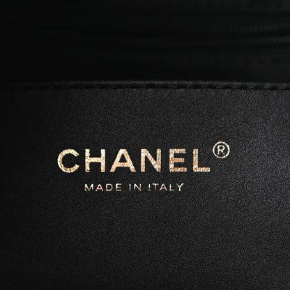 Chanel Shiny Lambskin Quilted Shopping Bag Black 5 of 9