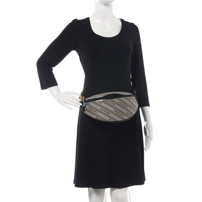 Balenciaga Canvas Jacquard Diagonal Allover Logo XS Souvenir Belt Bag Gris 2 of 11