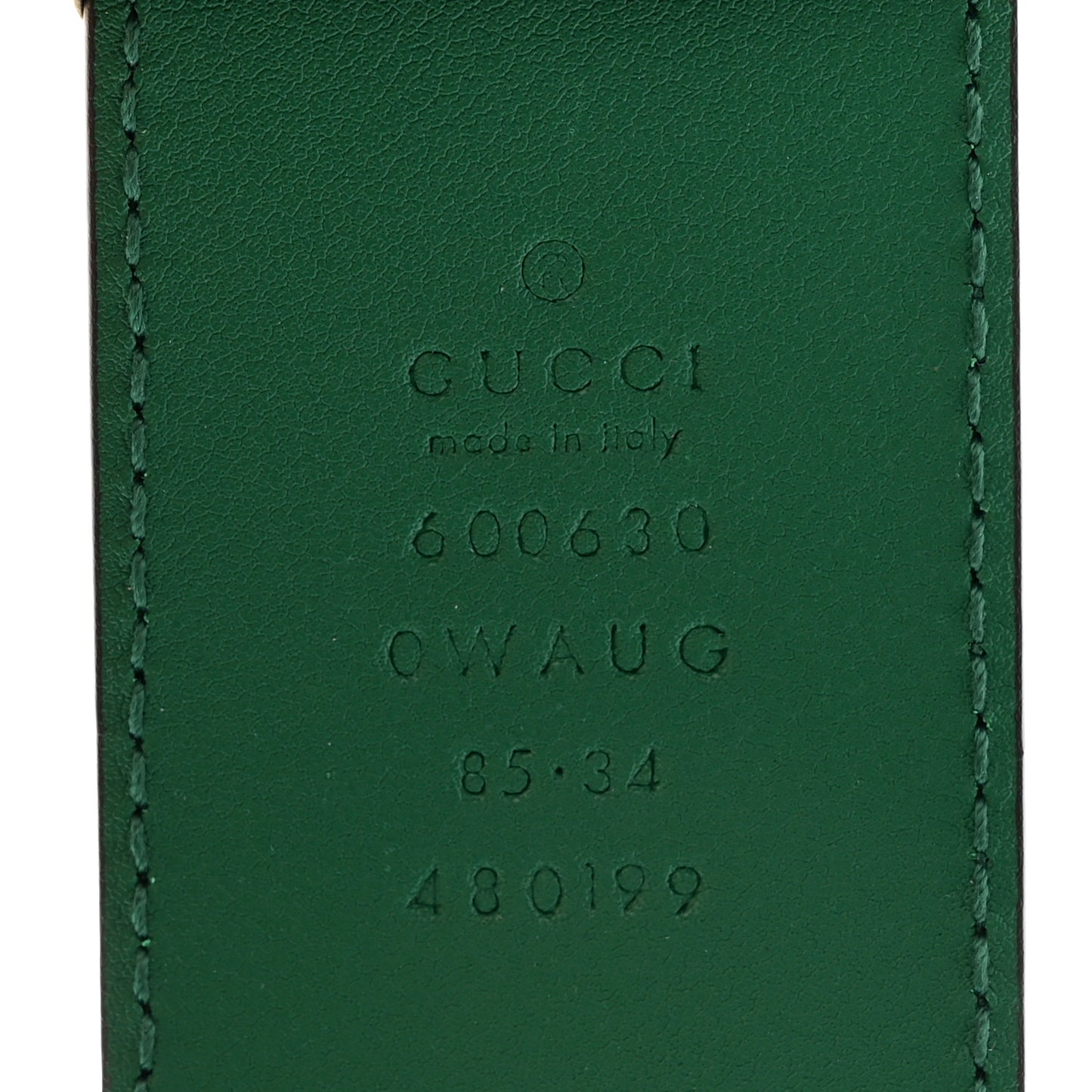 Calfskin Ceramic Glass Double G 40mm Belt 85 34 Emerald Multicolor