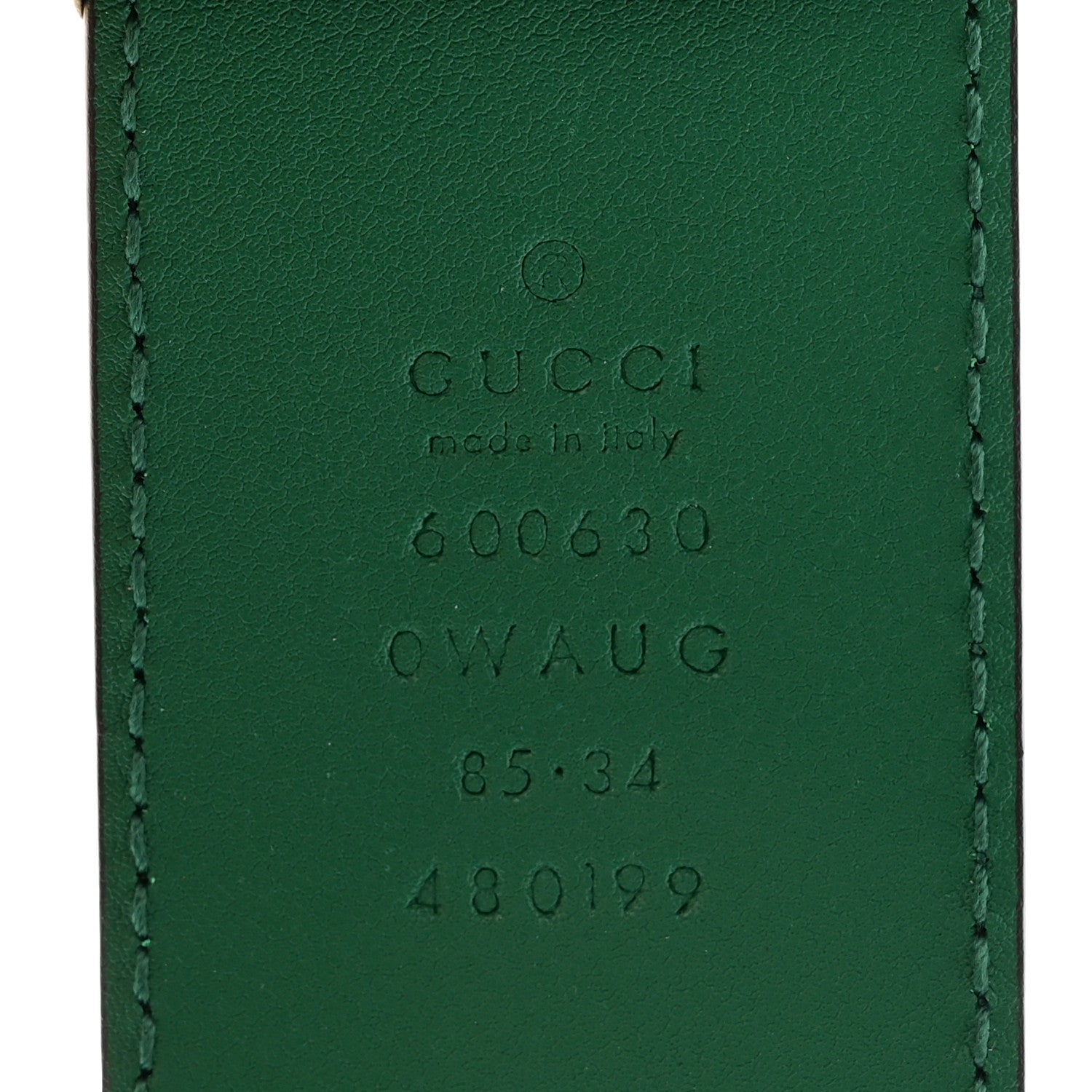 Gucci Calfskin Ceramic Glass Double G 40mm Belt 85 34 Emerald Multicolor 5 of 5