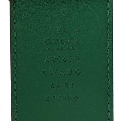 Gucci Calfskin Ceramic Glass Double G 40mm Belt 85 34 Emerald Multicolor 5 of 5