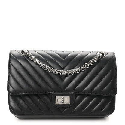 Chanel Aged Calfskin Chevron Quilted 2.55 Reissue 225 Flap Black 1 of 10