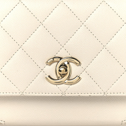 Chanel Caviar Quilted Small Business Affinity Flap White 9 of 14