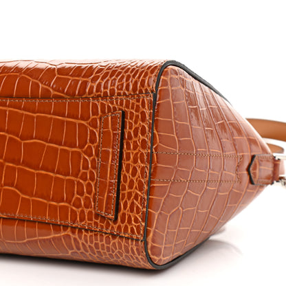 Givenchy Calfskin Crocodile Embossed Mini Antigona Chestnut 10 of 10