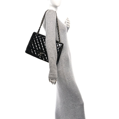 Chanel Patent Quilted Maxi Double Flap Black 2 of 11