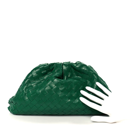 Bottega Veneta Nappa Maxi Intrecciato The Pouch Oversized Clutch Racing Green 2 of 11