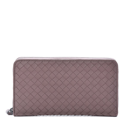 Bottega Veneta Nappa Intrecciato Zip Around Wallet Deco Rose 1 of 9