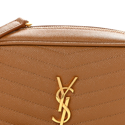 Saint Laurent Grain De Poudre Matelasse Monogram Mini Lou Camera Bag Dark Natural 8 of 12
