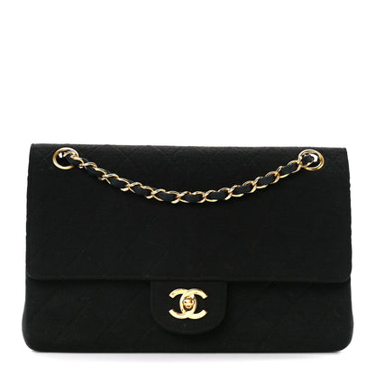 Chanel Jersey Quilted Medium Double Flap Black 1 of 11