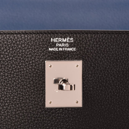 Hermes Togo Verso Kelly Retourne 35 Black Bleu Agate 7 of 15