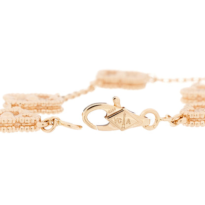 Van Cleef & Arpels 18K Rose Gold 6 Motifs Sweet Alhambra Bracelet 3 of 6