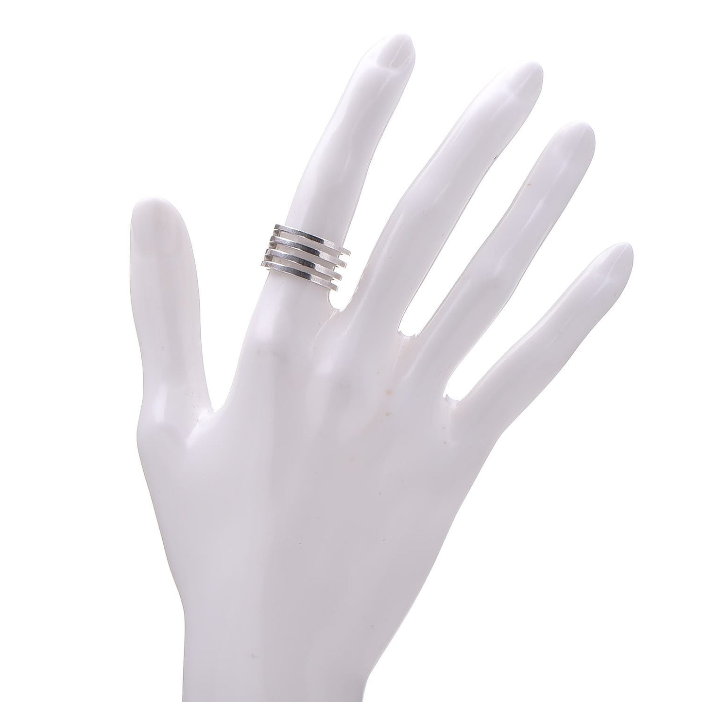 Sterling Silver Four Band Ring 50 5.25