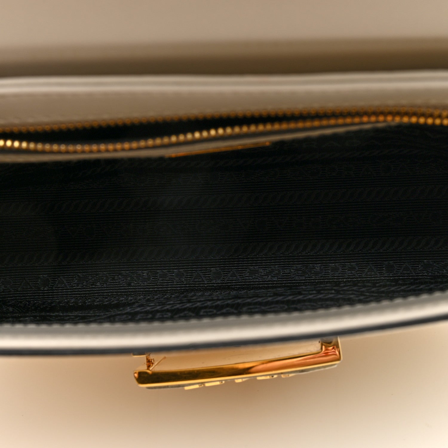 Prada Saffiano Lux Embleme Flap Shoulder Bag White 5 of 9