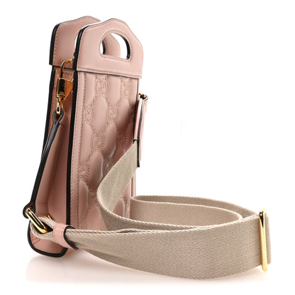 Gucci Calfskin GG Matelasse Mini Top Slip Handle Crossbody Bag Perfect Pink Natural 3 of 11