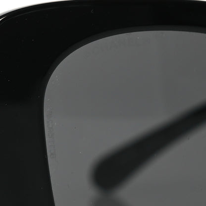 Chanel Acetate Strass Square Sunglasses 5422-B-A Black White 7 of 9