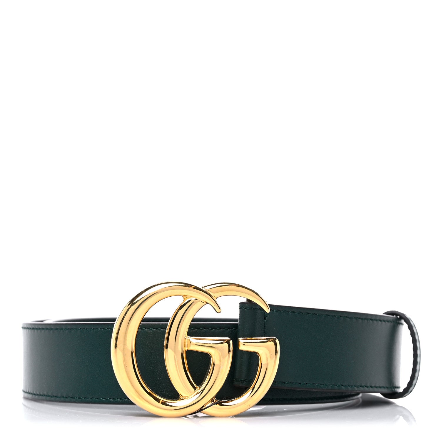 Gucci Plutone Calfskin Double G 30mm Belt 70 28 Verde 1 of 5