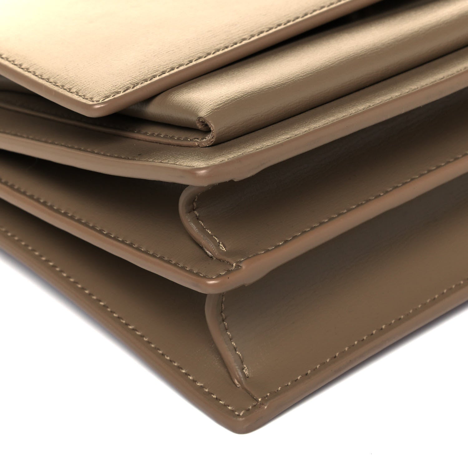 Saint Laurent Calfskin Medium Monogram Sunset Dark Beige 8 of 9