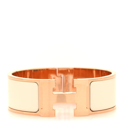 Hermes Enamel Wide Clic Clac H Bracelet PM Creme 1 of 5