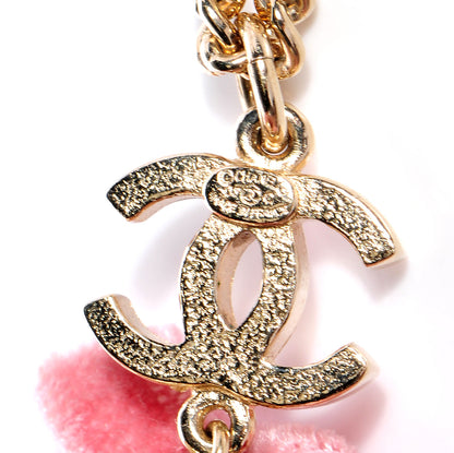 Chanel CC Pearl Ribbon Bow Necklace Pink 3 of 5