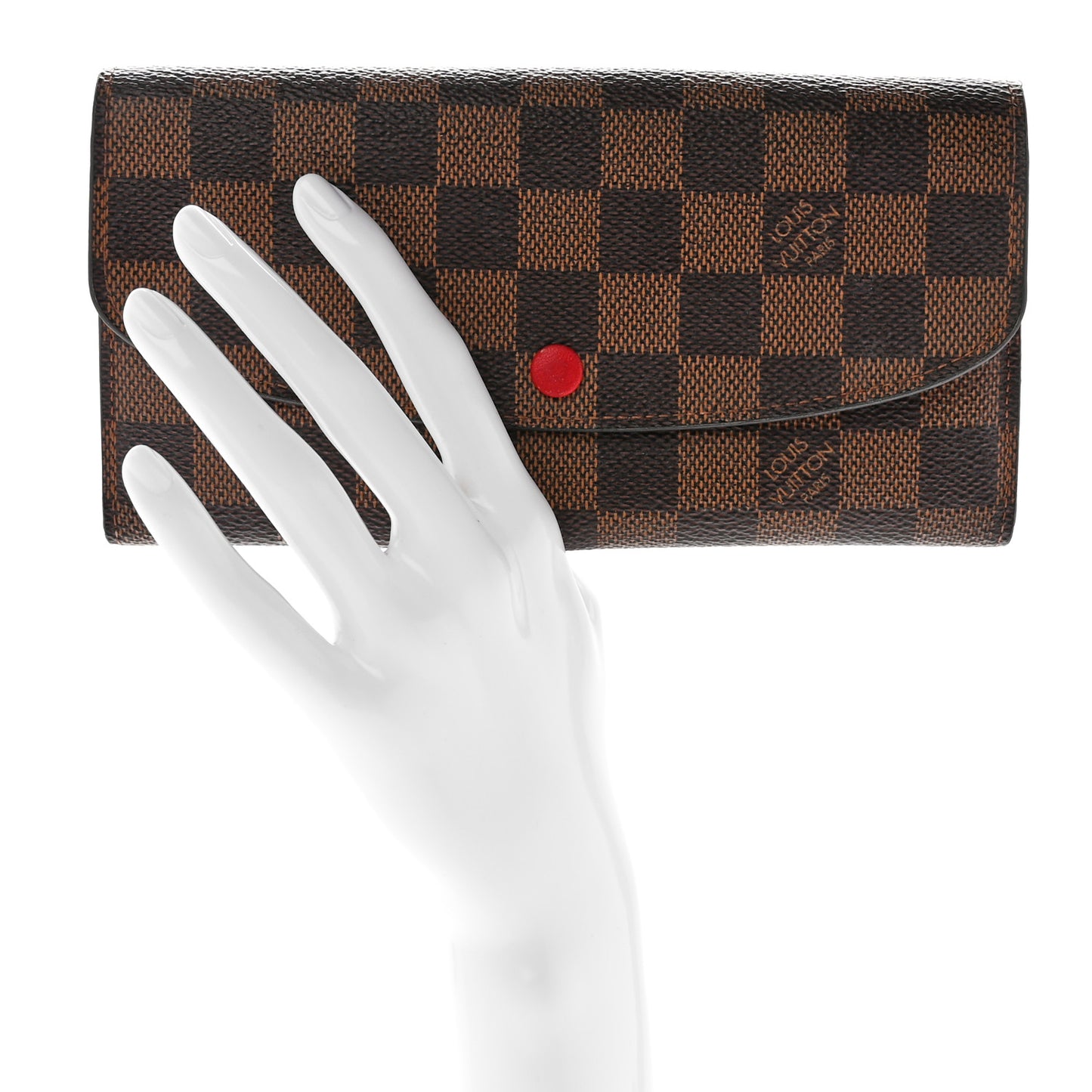 Damier Ebene Emilie Wallet Red