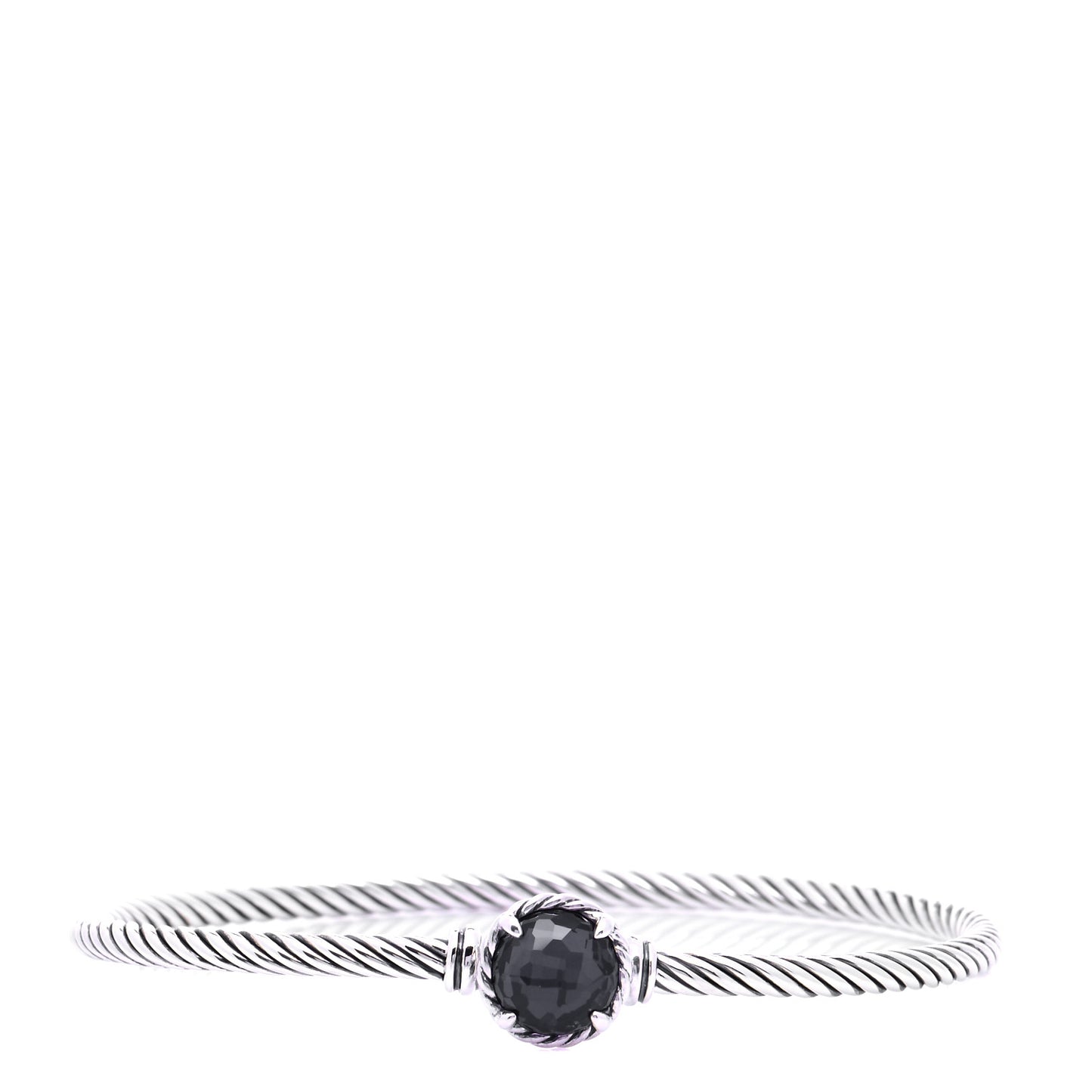 Sterling Silver Black Orchid 3mm Chatelaine Bracelet