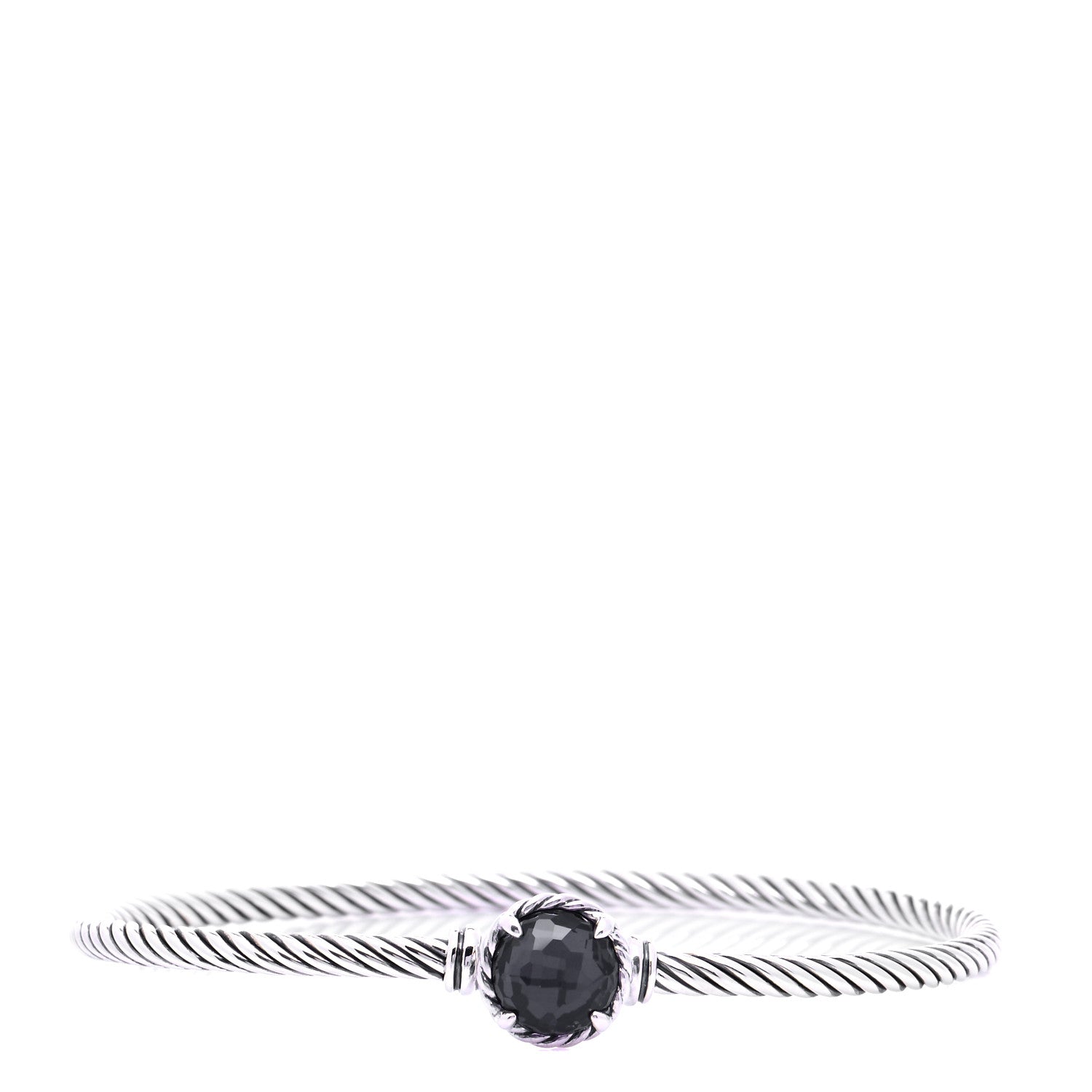 David Yurman Sterling Silver Black Orchid 3mm Chatelaine Bracelet 1 of 7