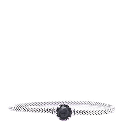 David Yurman Sterling Silver Black Orchid 3mm Chatelaine Bracelet 1 of 7