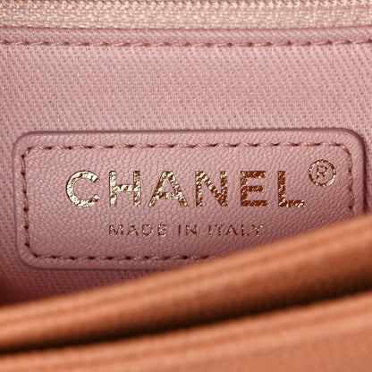 Chanel Grained Calfskin Quilted Small Cuba Top Handle Flap Coral 6 of 10