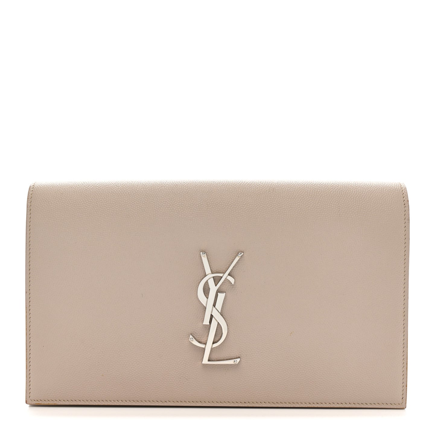 Grain De Poudre Classic Kate Monogram Clutch Nude Powder