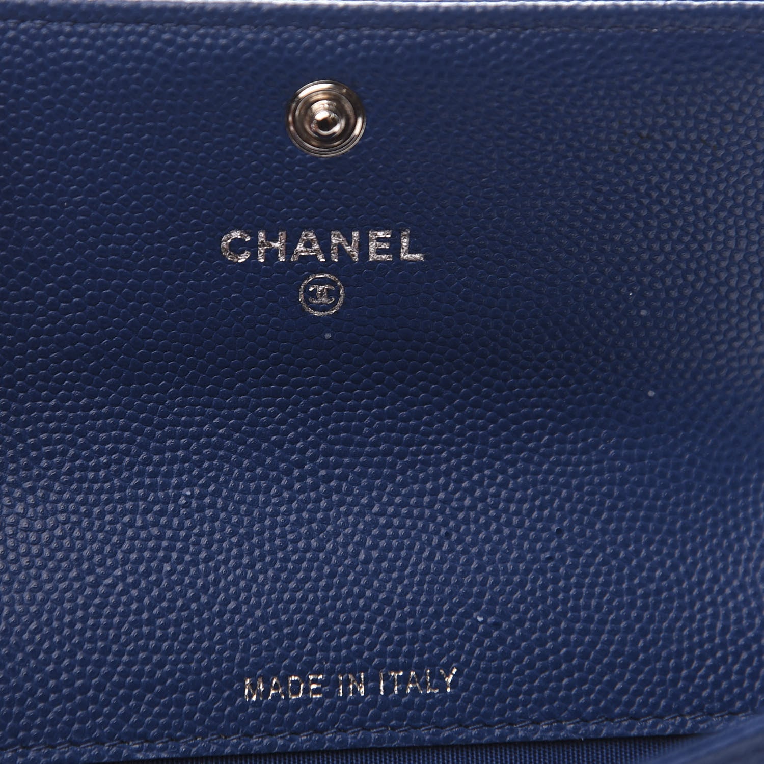 Chanel Caviar Quilted Boy Flap Card Holder Wallet Blue 5 of 8