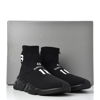 Balenciaga Neoprene Knit Soccer Mens Speed Sneakers 41 Black 9 of 9