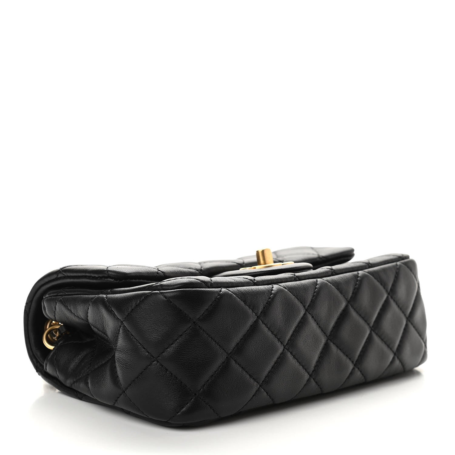 Chanel Lambskin Quilted Mini Rectangular Pearl Crush Flap Black 3 of 10