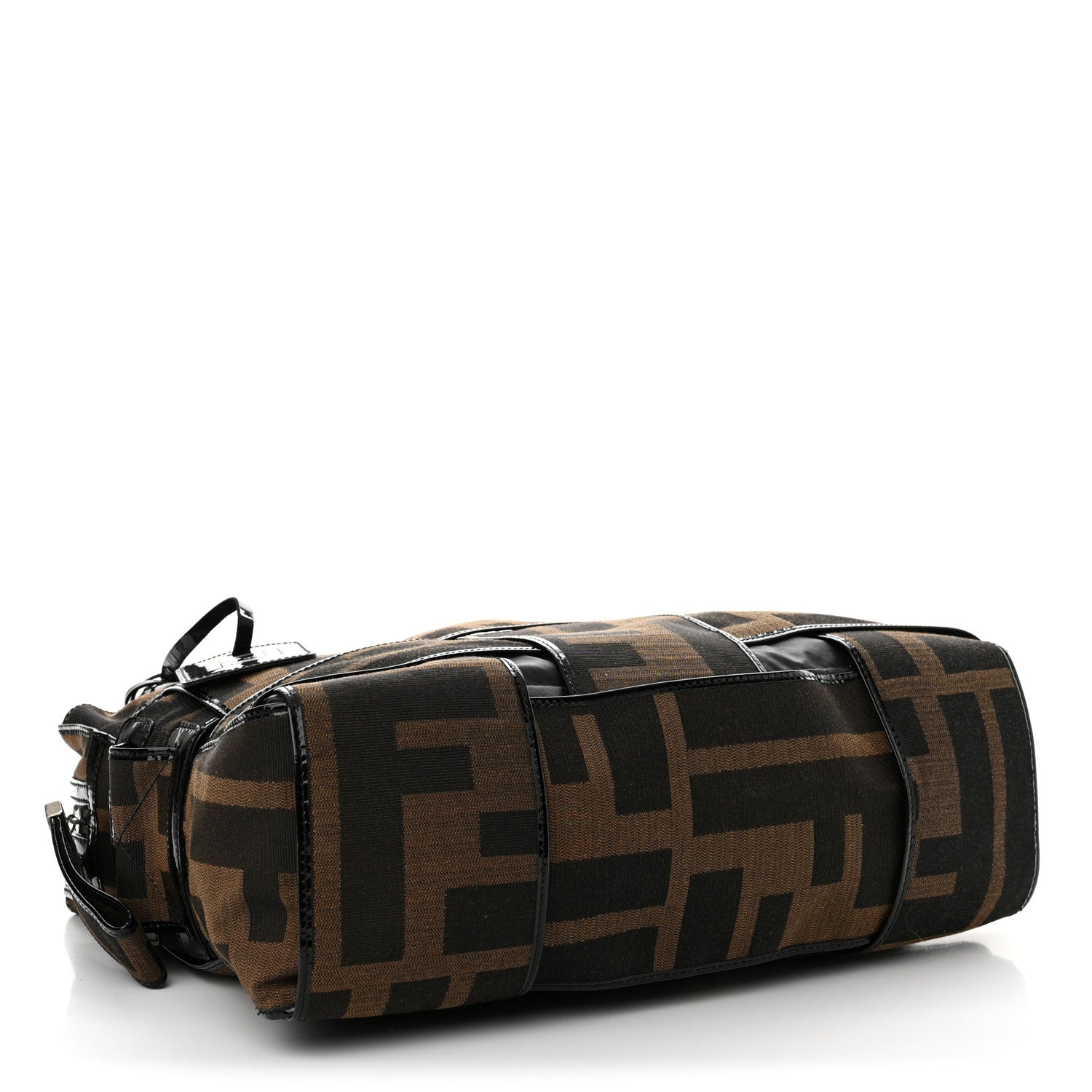 Fendi Patent Zucca Crossword Grande Bag Tobacco 4 of 10