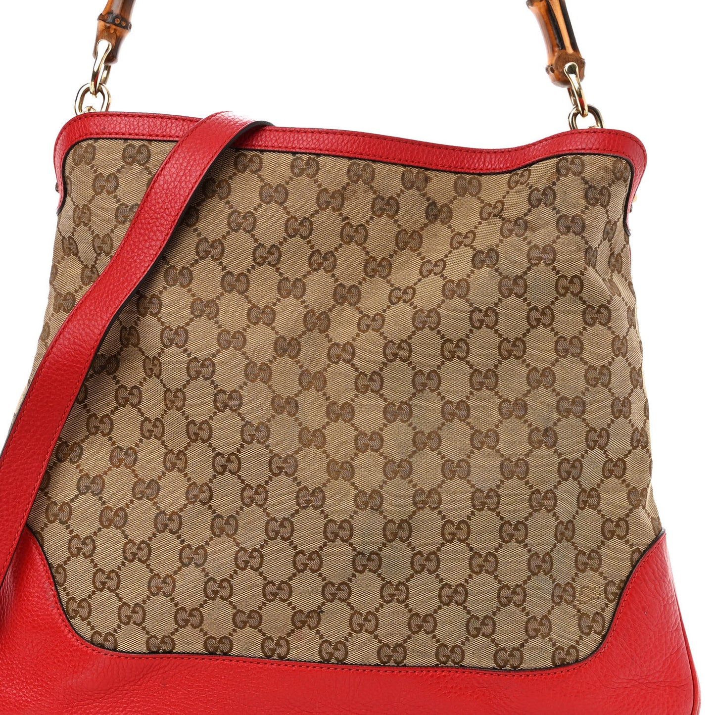Monogram Medium Diana Bamboo Shoulder Bag Red