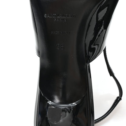 Saint Laurent Patent Bade Slingback Pumps 36 Black 7 of 10