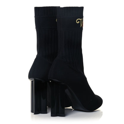 Louis Vuitton Stretch Fabric New Wave Silhouette Ankle Boots 37 Black 4 of 9