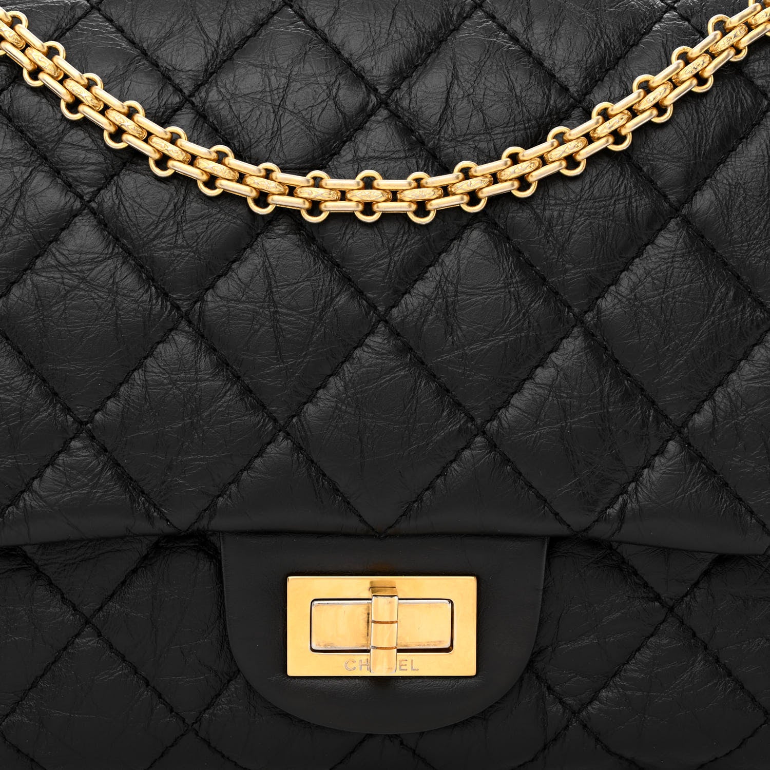 Chanel Aged Calfskin Quilted Reissue 227 Flap Black 8 of 13