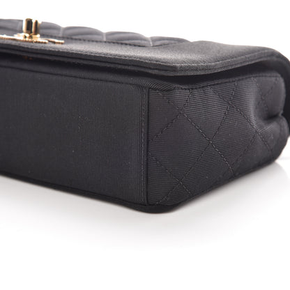 Chanel Grosgrain Satin Quilted Small Vintage Mademoiselle Flap Black 6 of 10